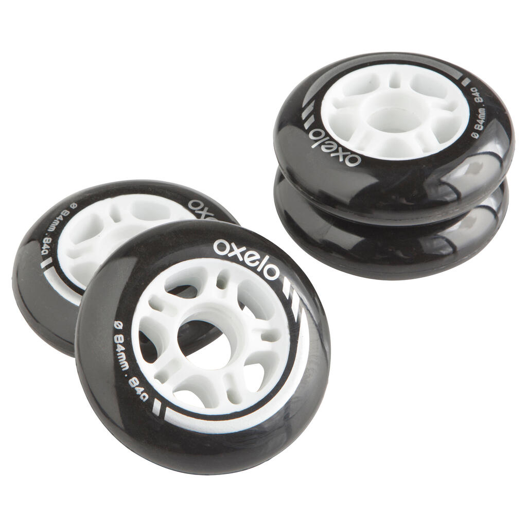 Set 4 Rollen für Inlineskates 84 mm 84A