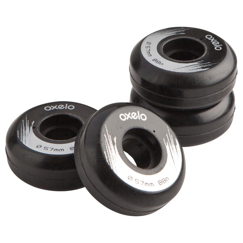 4 skatewielen street 57mm/88A zwart