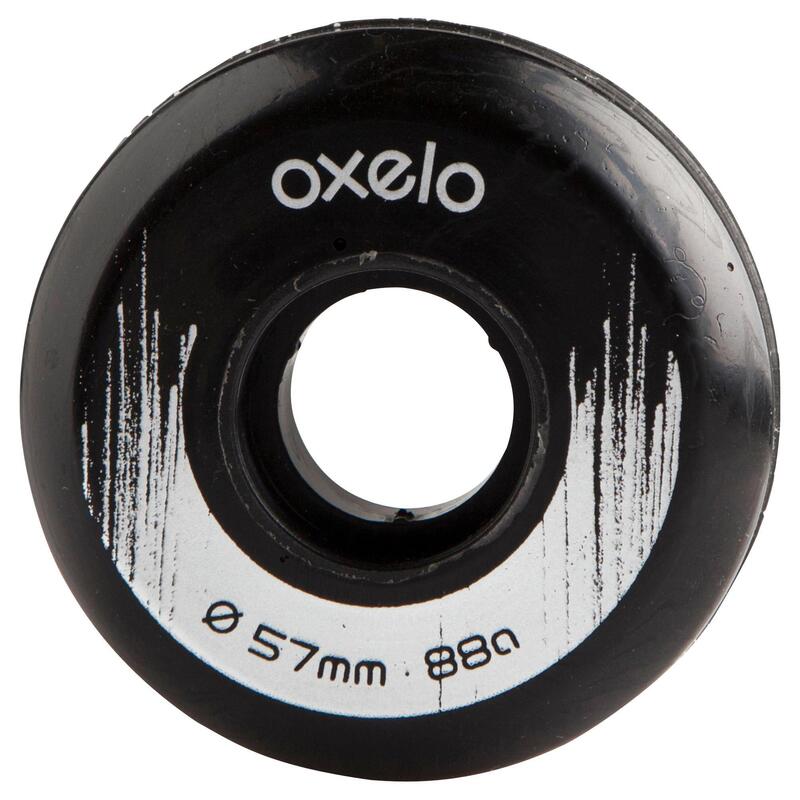 4 Ruedas Patines Oxelo Street 57mm 88A Negro