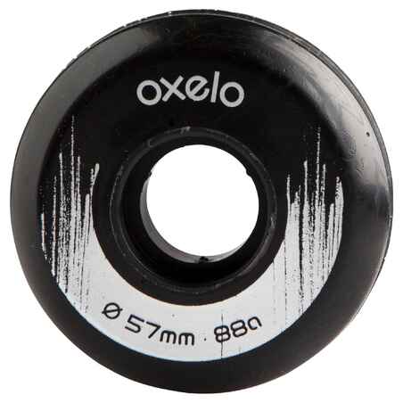 Street 57mm 88A Inline Skate Wheels 4-Pack - Black