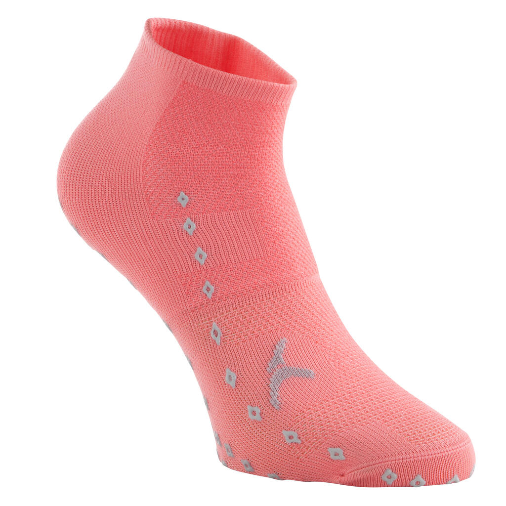 Sport-Socken rutschfest Damen koralle