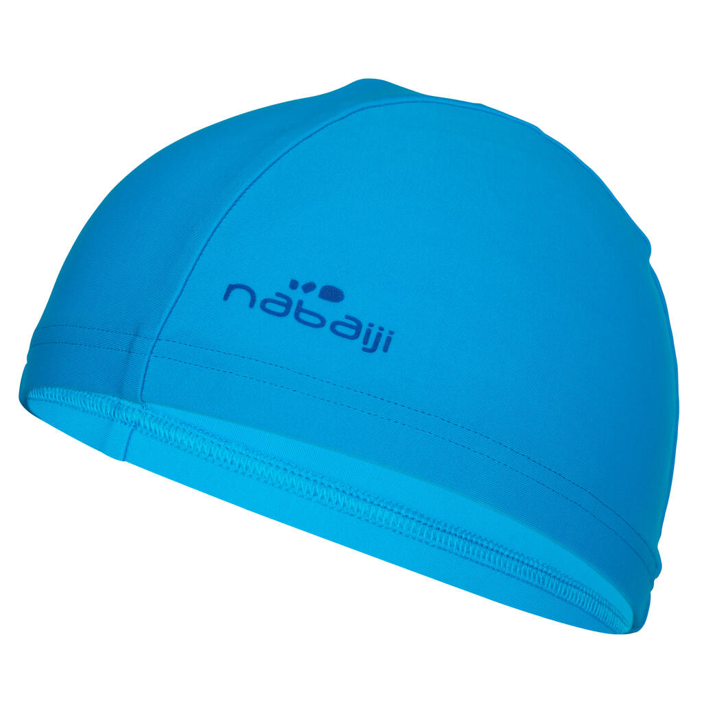 Mesh swim cap - Plain fabric - Blue