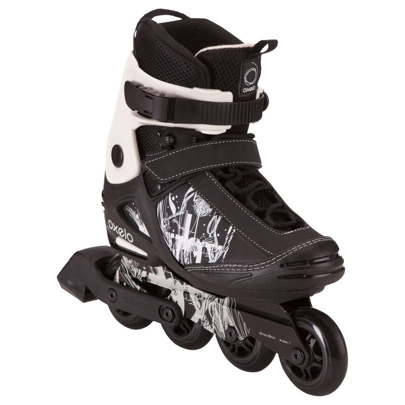 OXELO Freeride 3 Softboot Adult Inline Skates Black/White...