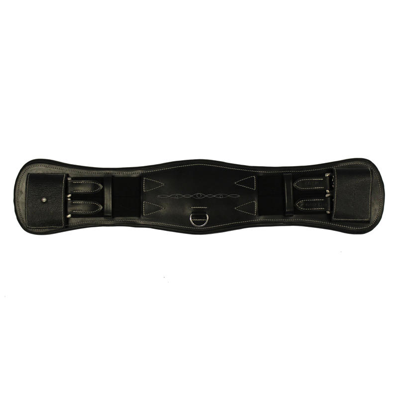 Sangle courte cuir pour selle de dressage équitation cheval et poney ROMEO noir Sangle courte cuir pour selle de dressage équitation cheval et poney ROMEO noir