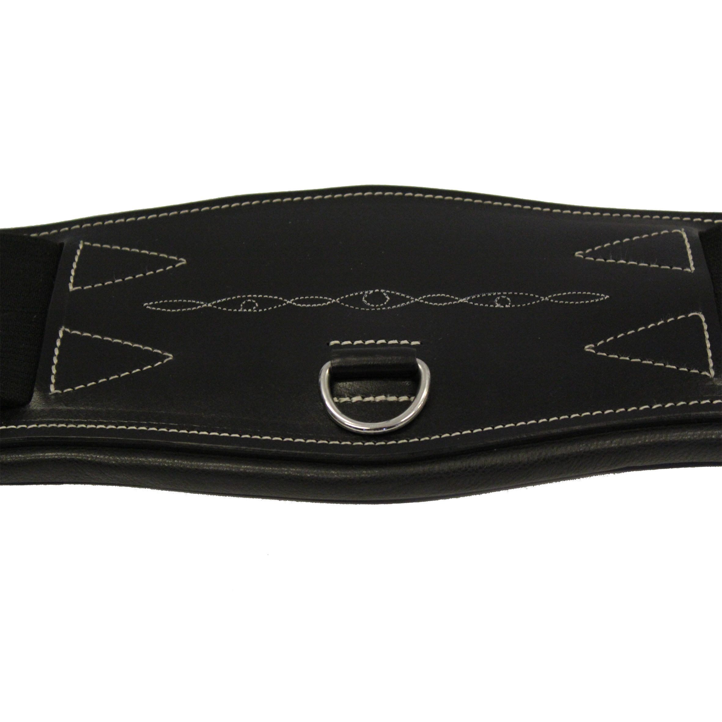 Horse Riding Leather Girth For Horse Or Pony Romeo - Black 4/5