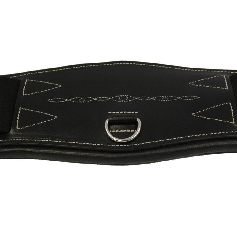 Sangle courte cuir pour selle de dressage équitation cheval et poney ROMEO noir