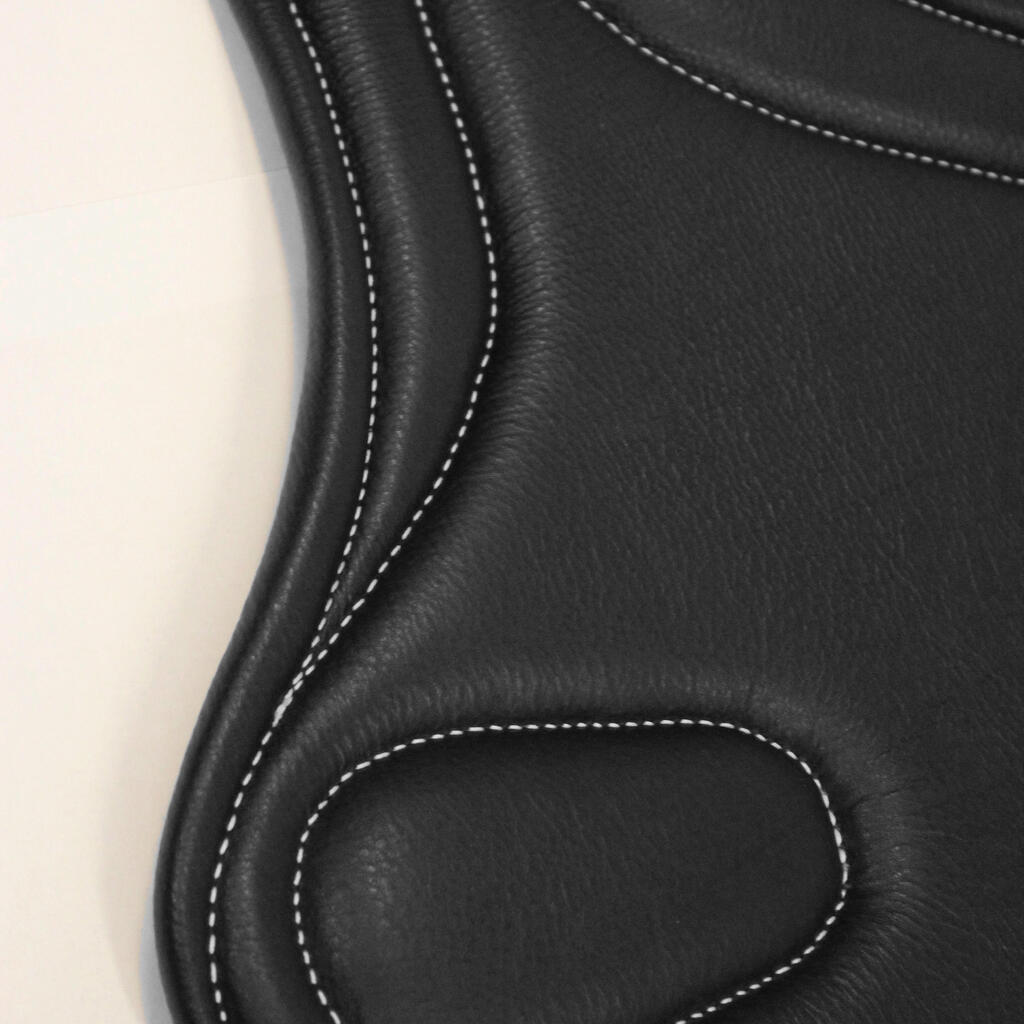 Romeo Horse Riding Leather Belly Guard For Horse/Pony - Black