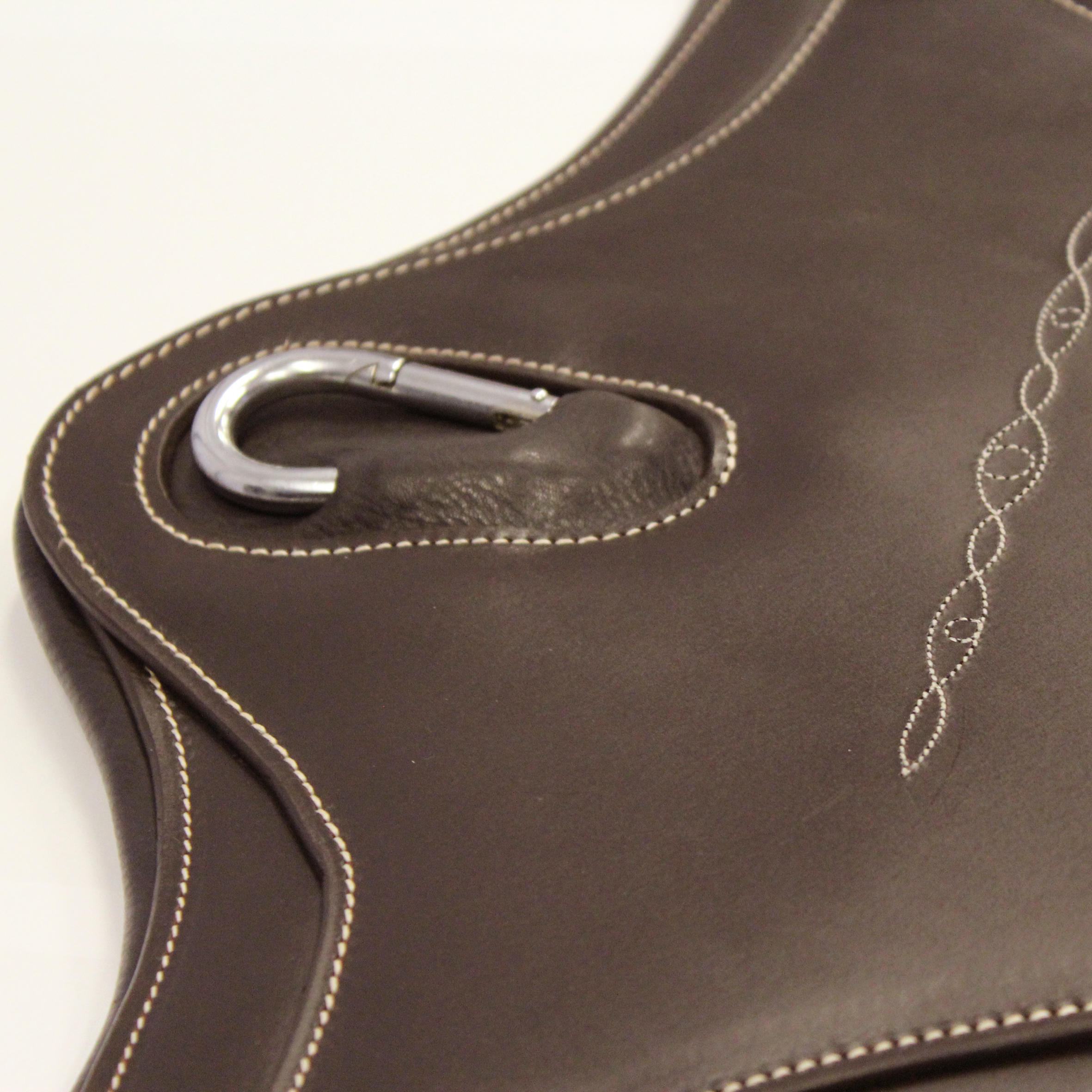 Romeo Horse Riding Leather Belly Guard for Horse and Pony - Brown 3/4