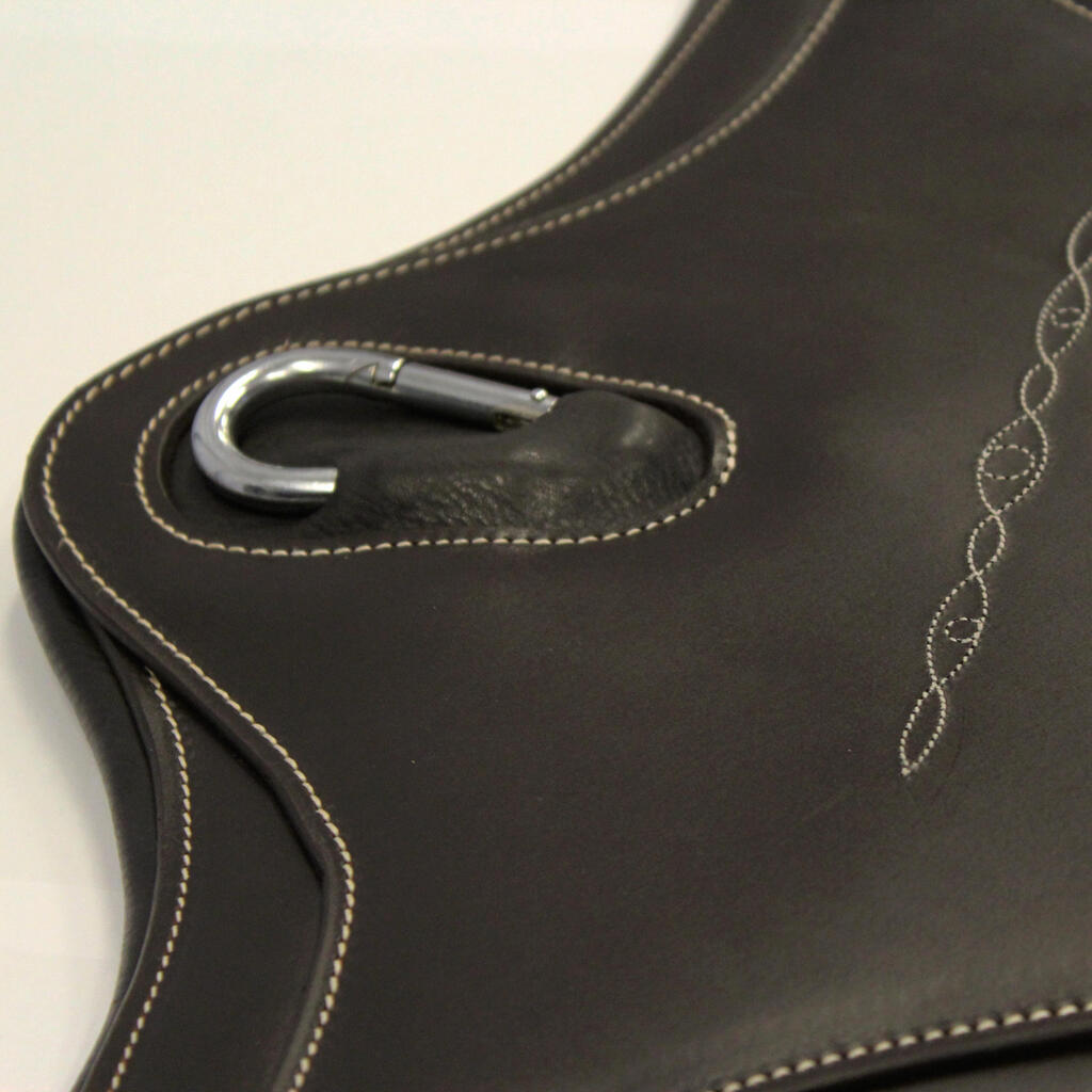 Romeo Horse Riding Leather Belly Guard For Horse/Pony - Black