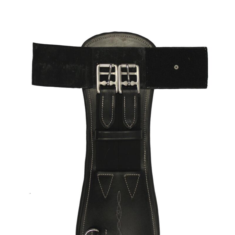 Sangle courte cuir pour selle de dressage équitation cheval et poney ROMEO noir