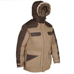 Chaqueta Caza Solognac Bgp Toundra 300 Calida Impermeable Frío Intenso Marrón