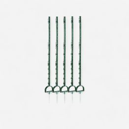 Lot 5 piquets plastique pour clôture équitation 160 cm - Etrier vert