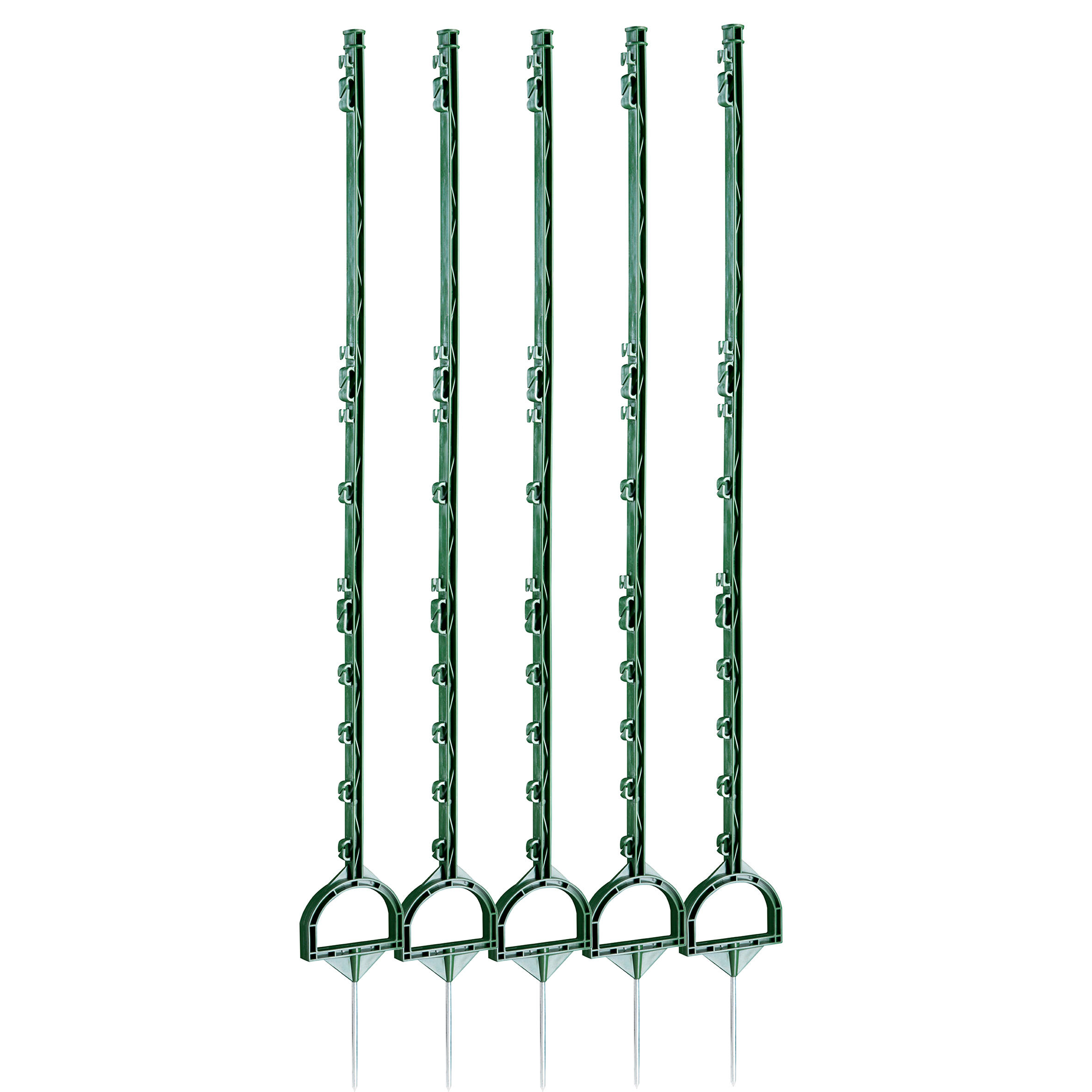 AKO Plastic Horse Riding Fencing Posts 160 cm 5-Pack - Green Stirrup