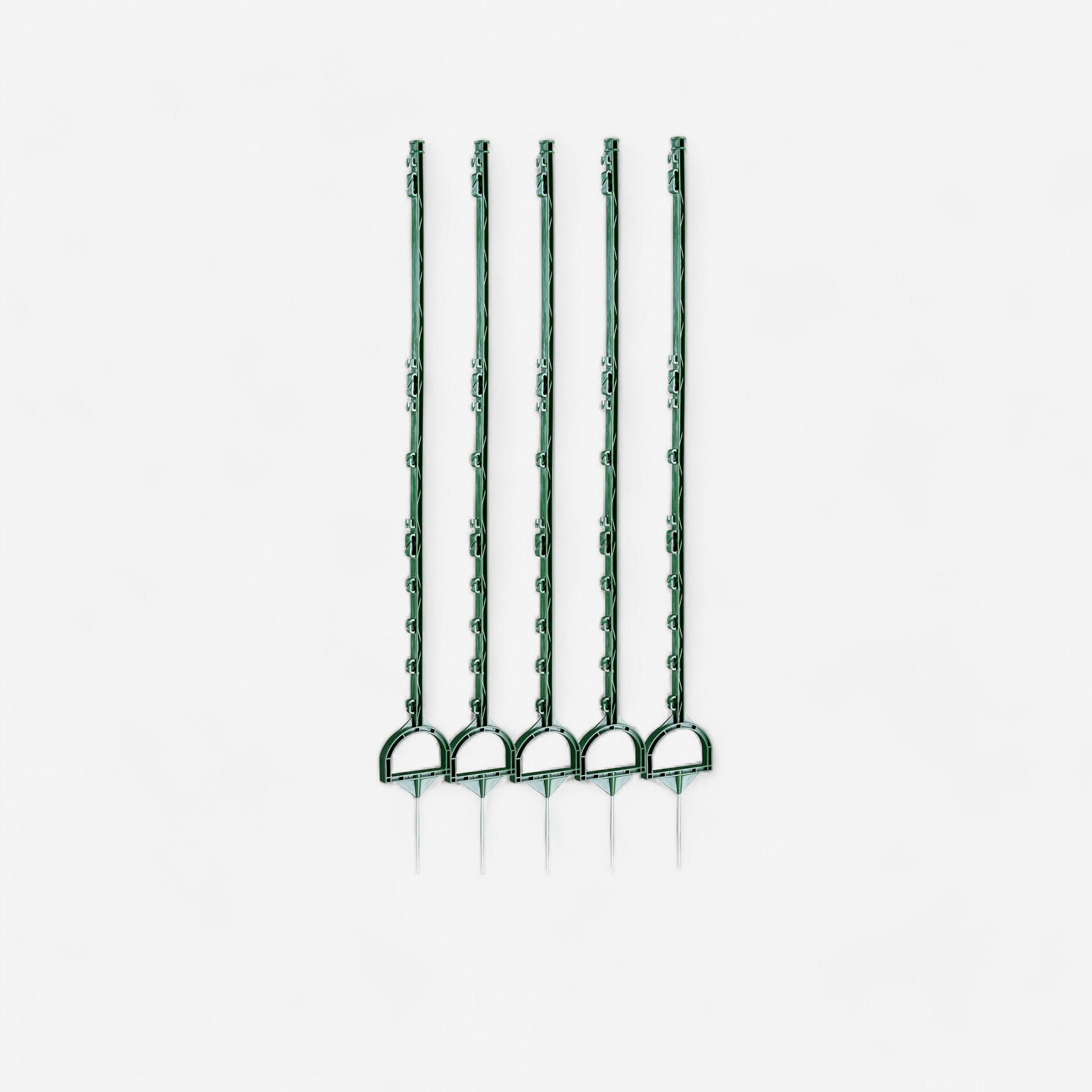 Estacas plásticas para cerca de equitação 160 cm estribo verde (conjunto de 5)