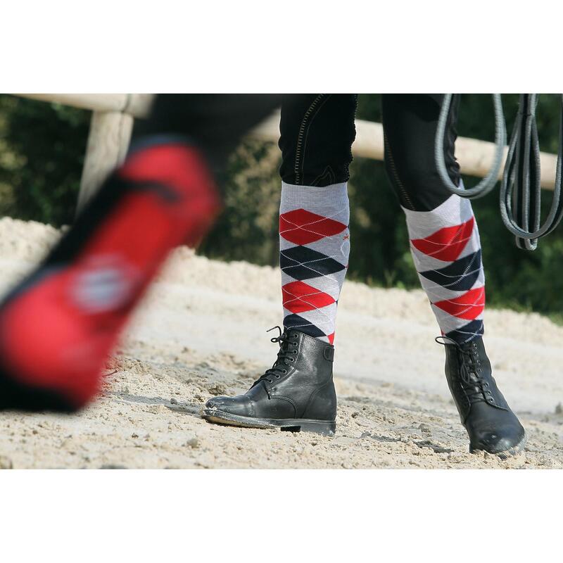 Botines equitación adulto PADDOCK CORDONES negro 