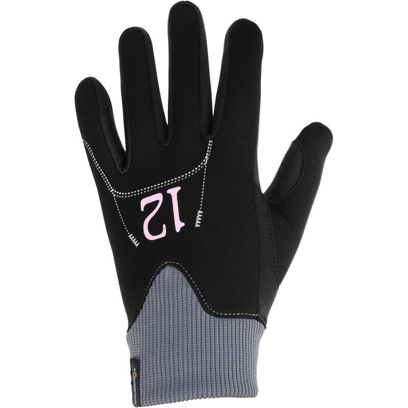 Guantes cálidos de equitación niños EASYWEAR negro