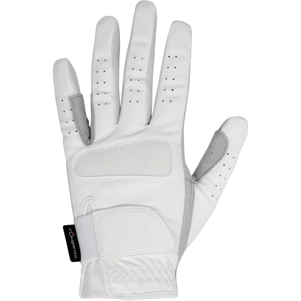 Grippy women's horse riding gloves - white