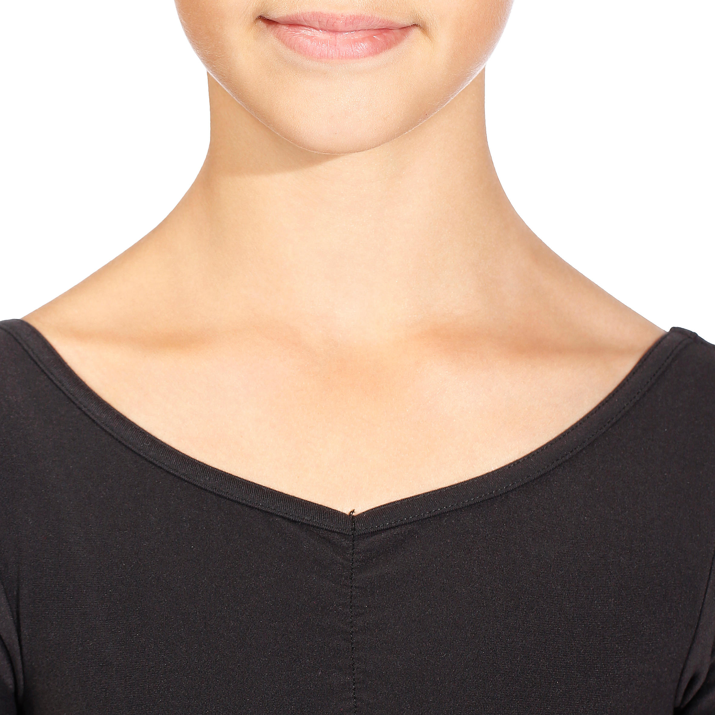 Girls' Short-Sleeved Ballet Leotard - Black 2/10