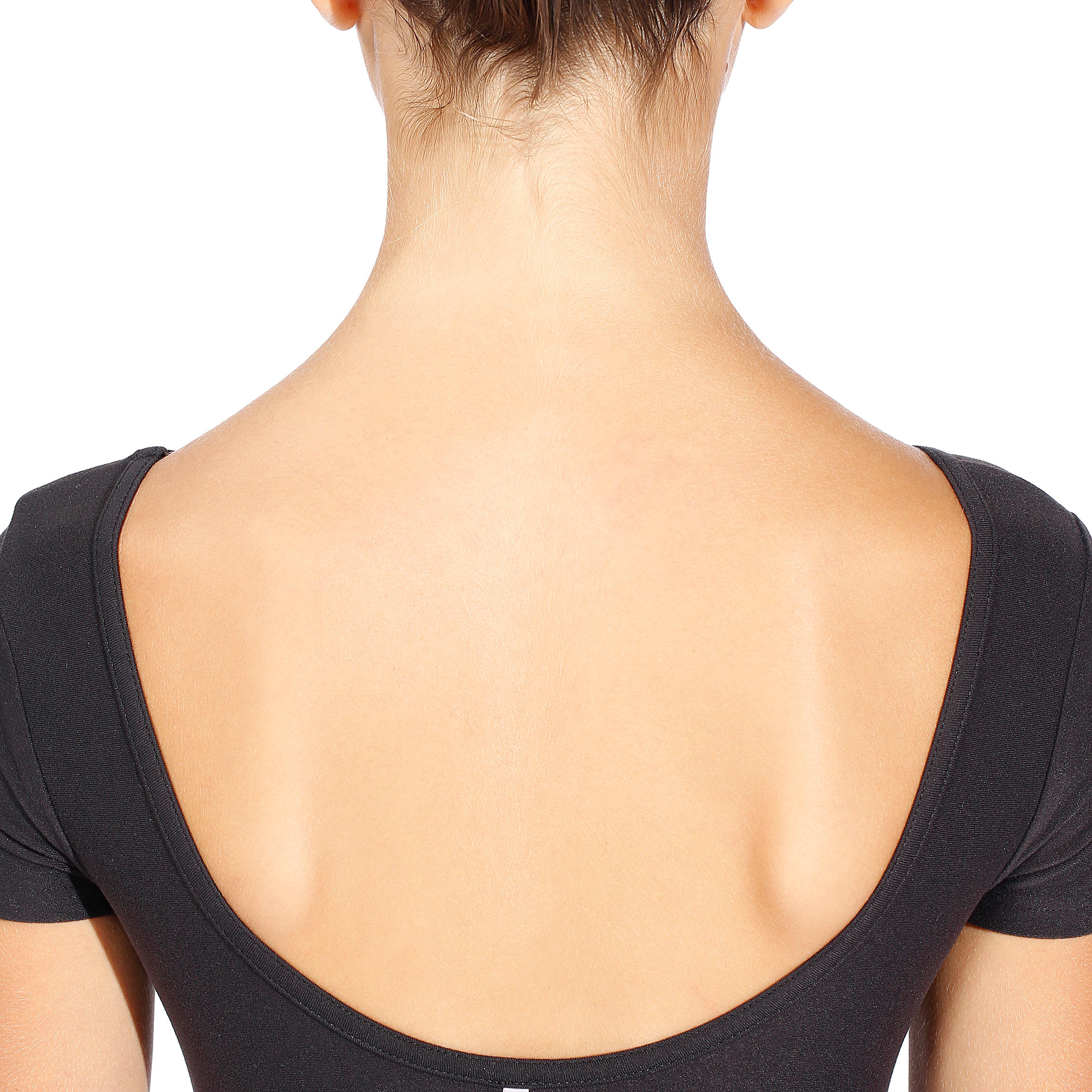 Girls' Short-Sleeved Ballet Leotard - Black 4/10