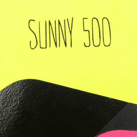 كرة قدم Sunny 500 مقاس 5 - لون أصفر ووردي وأسود 