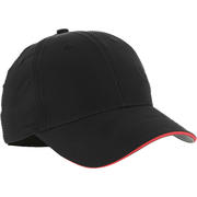 Adult Golf Cap Black Red Stripes