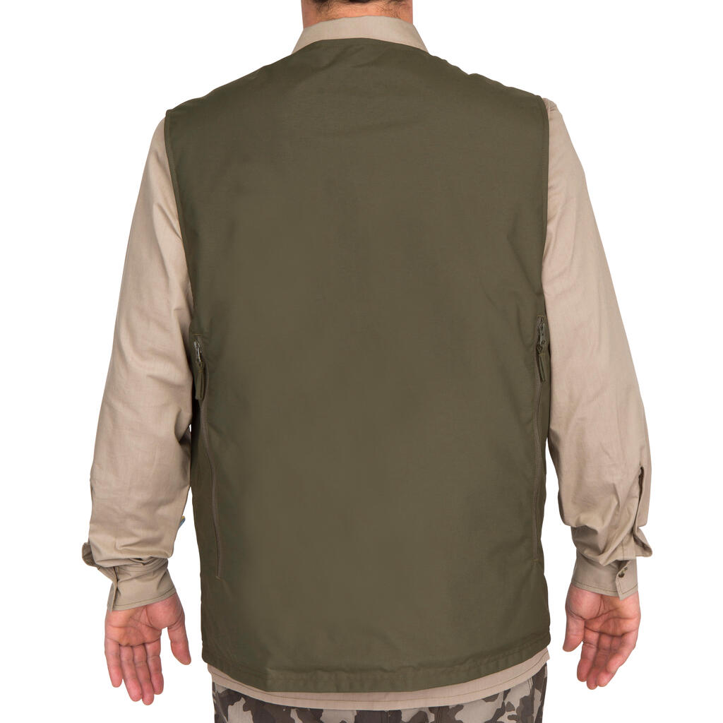 Poľovnícka vesta Steppe 300 obojstranná fluorescenčná zelená