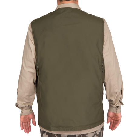 GILET CHASSE  REVERSIBLE  HOMME - STEPPE 300 FLUO/VERT