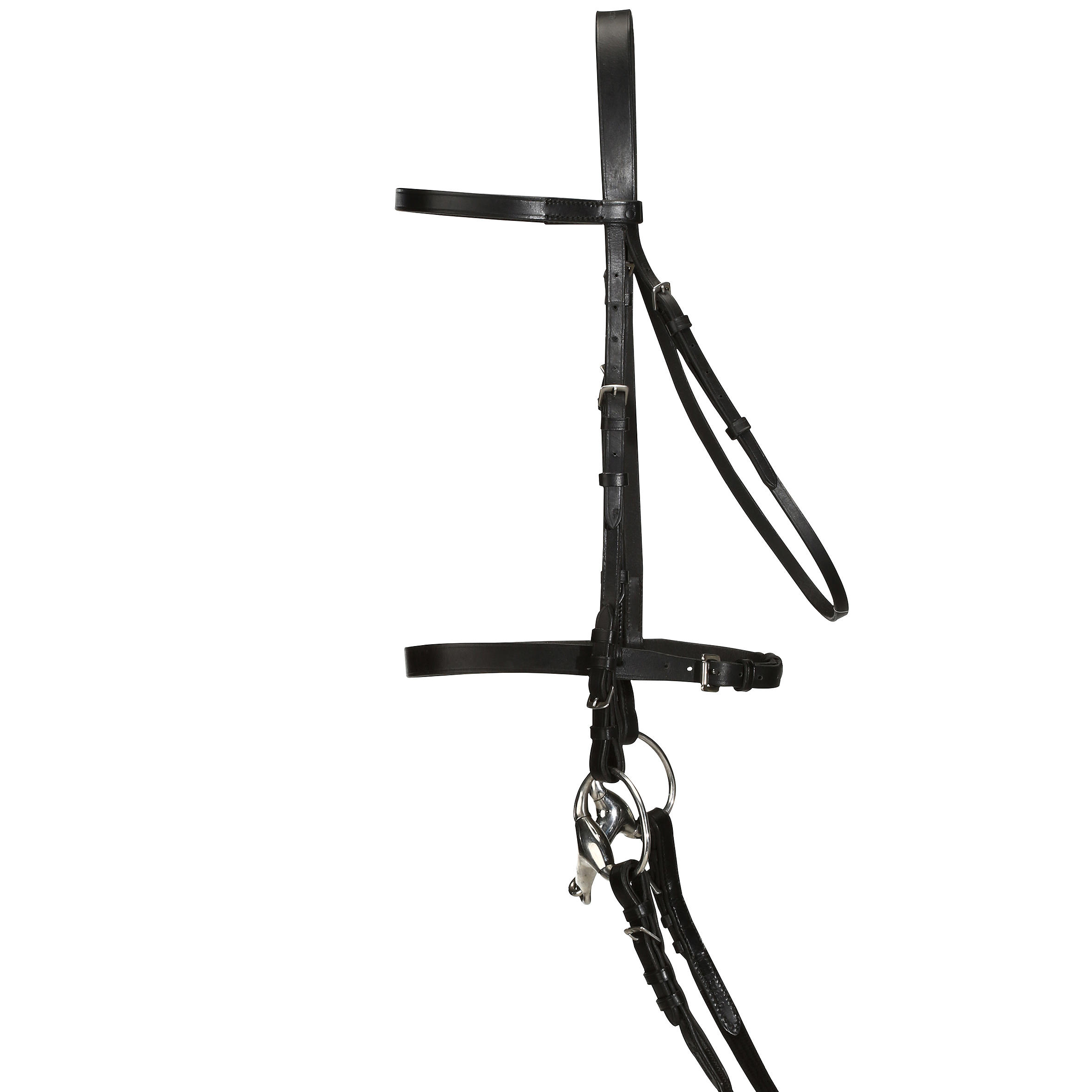 

Schooling Horse and Pony Riding Bridle + Reins - Black Leather -  By FOUGANZA | Decathlon