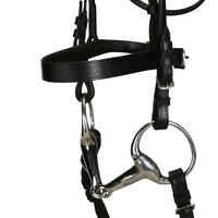 Horse Riding Leather Bridle With French Noseband & Reins for Horse & Pony 100