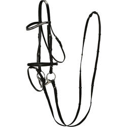 Filet + rênes équitation STRASS noir - cheval