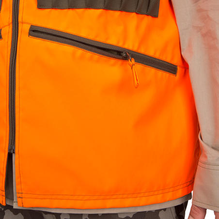 GILET CHASSE  REVERSIBLE  HOMME - STEPPE 300 FLUO/VERT