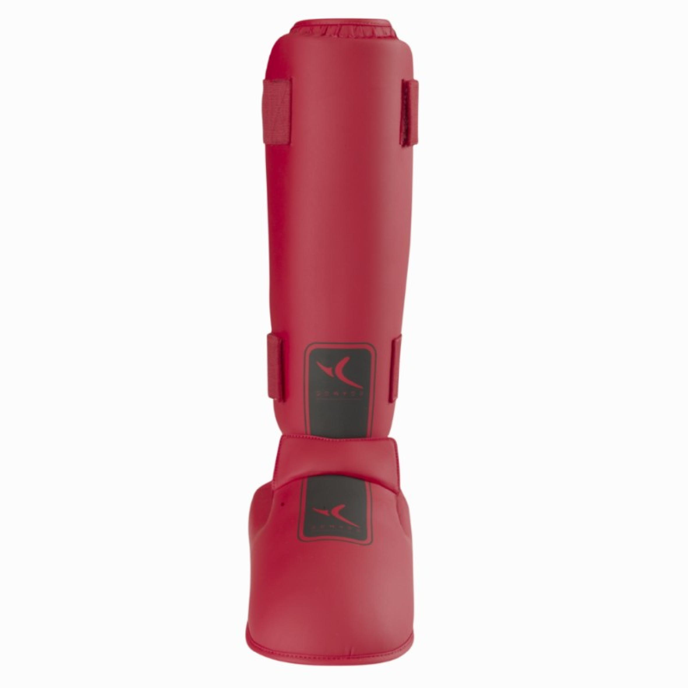 DOMYOS PROTECTOR TIBIA Y PIE DE KÁRATE ROJO 