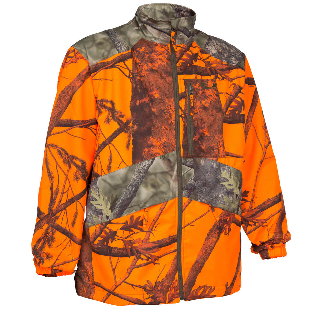 Jagd-Jacke leicht 100 camouflage orange