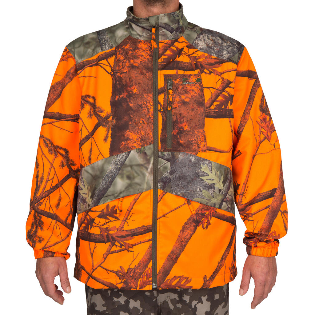 Jagd-Jacke leicht 100 camouflage orange