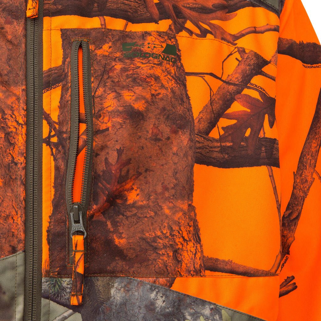 Jagd-Jacke leicht 100 camouflage orange