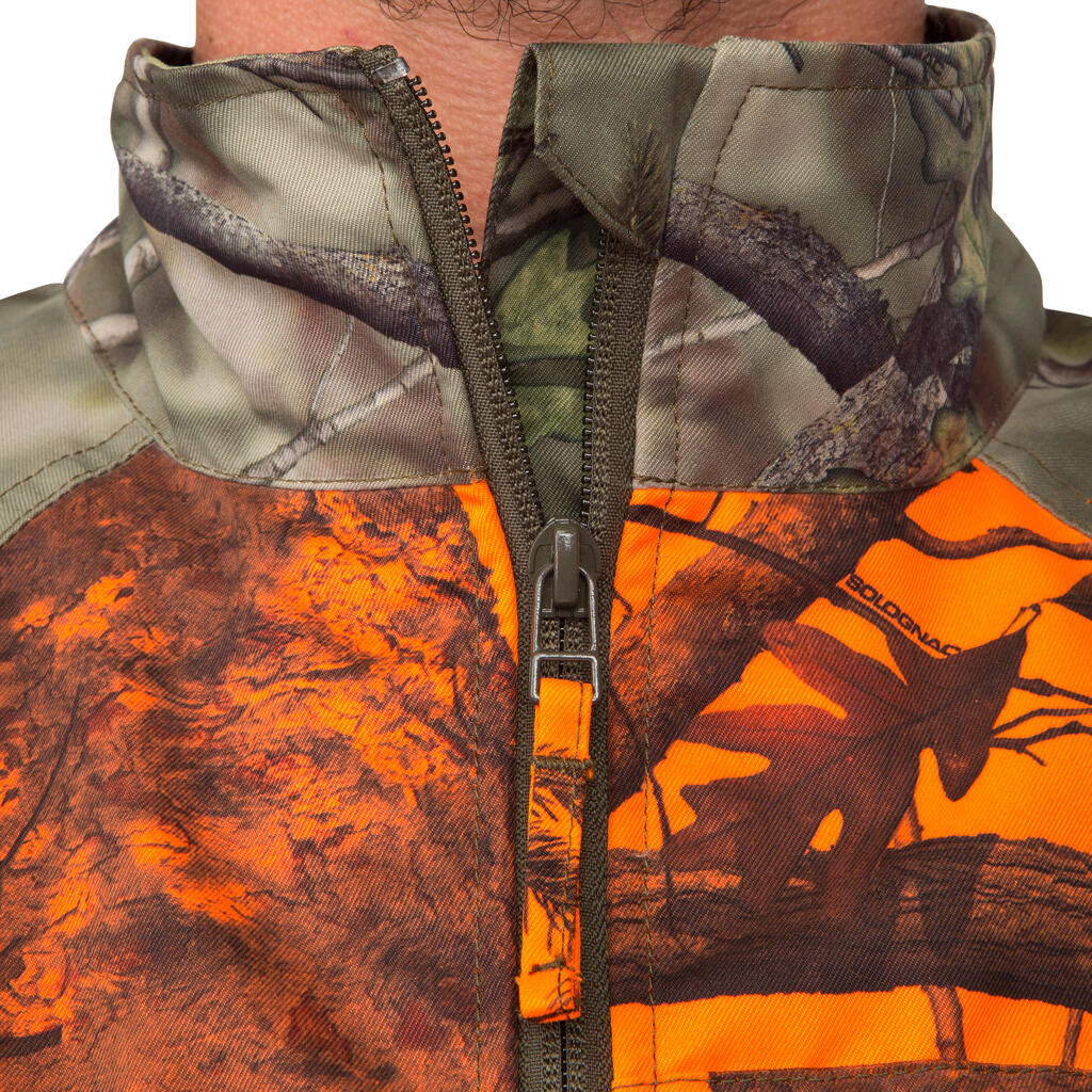 Jagd-Jacke leicht 100 camouflage orange