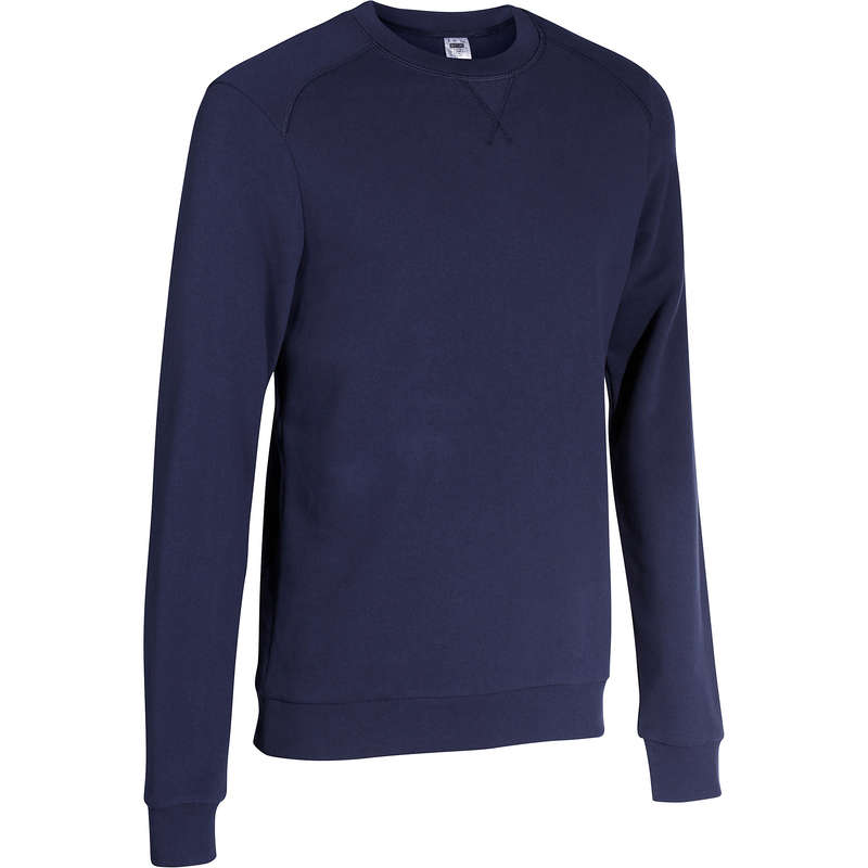 DOMYOS Crew Neck Gym & Pilates Sweatshirt - Navy Blue ...