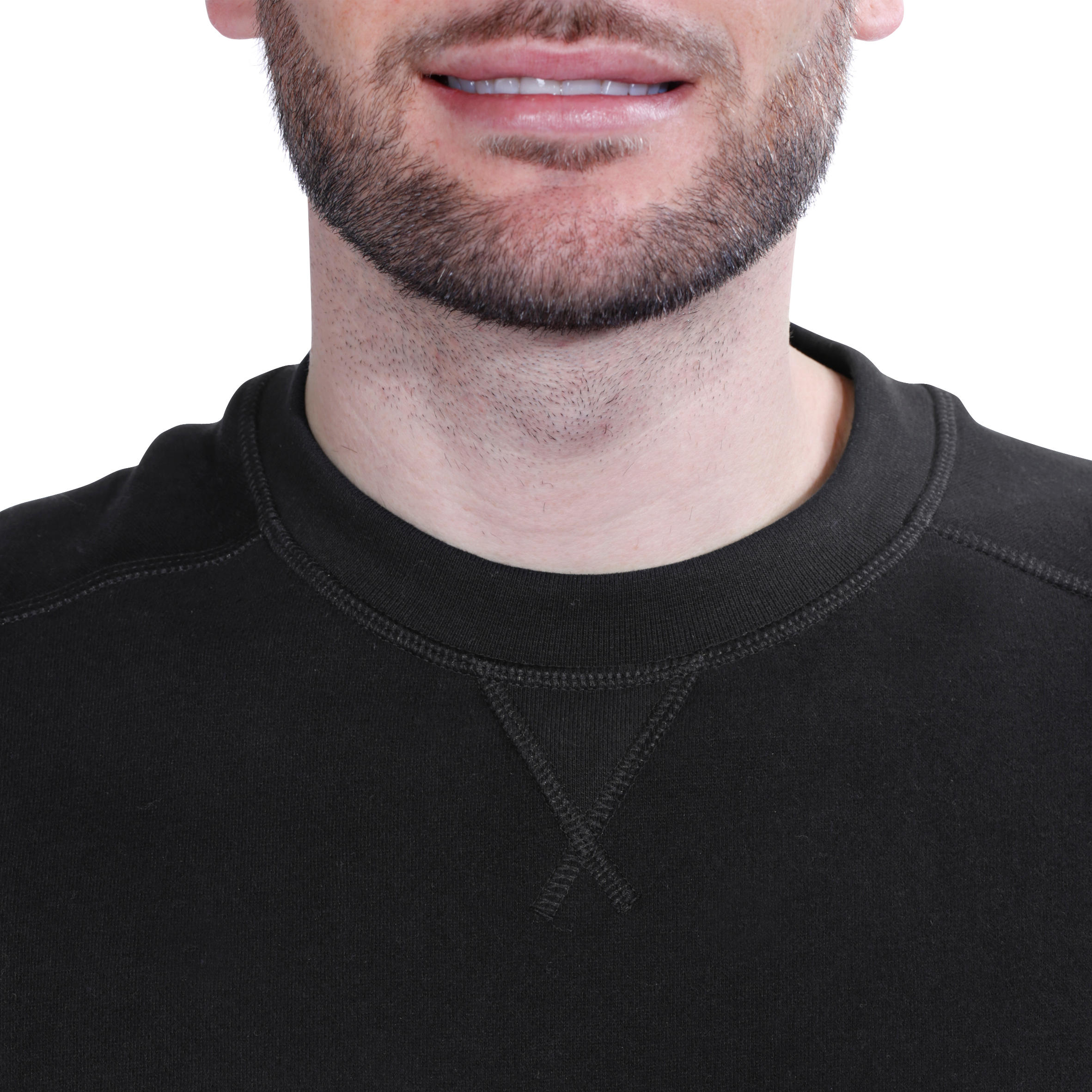 Unisex Straight-Cut Crew Neck Sweatshirt - Black 6/7