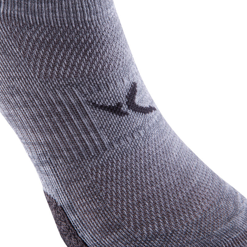 Chaussettes invisibles fitness cardio training x2 gris