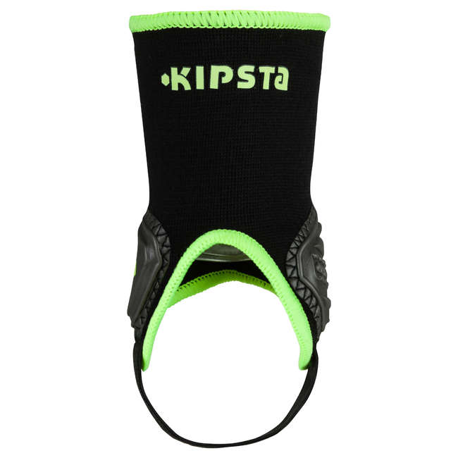 KIPSTA Adult Ankle Guard Black/Yellow Decathlon