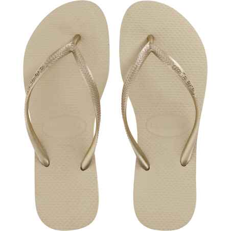 Moteriškos šlepetės „Havaianas Slim“, smėlio spalvos