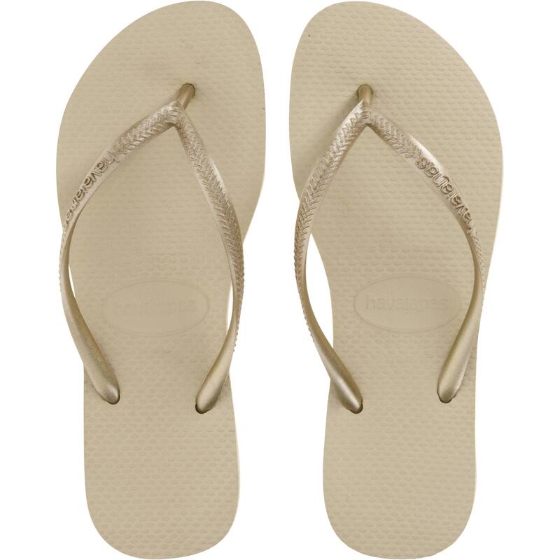 Slippers voor dames SLIM beige