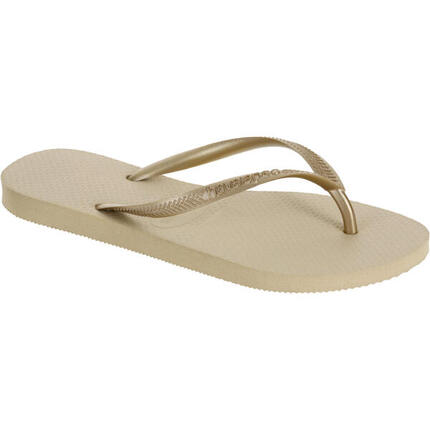 Zehensandalen Damen - Havaianas Slim beige