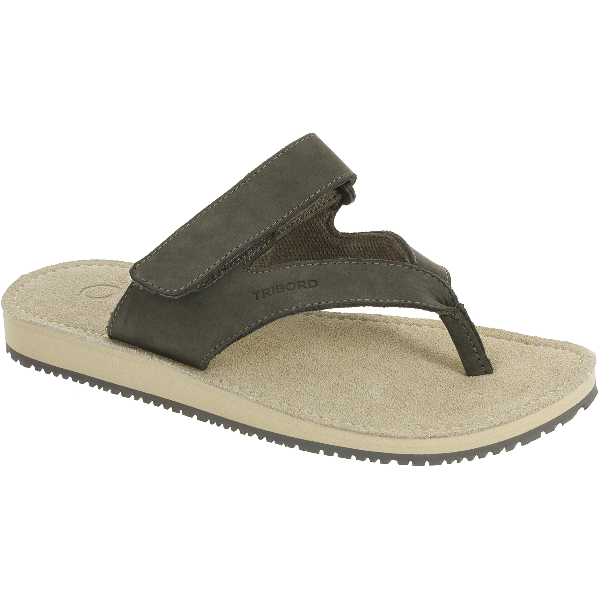 Women's Leather Flip-Flops 900 - Grey 1/11