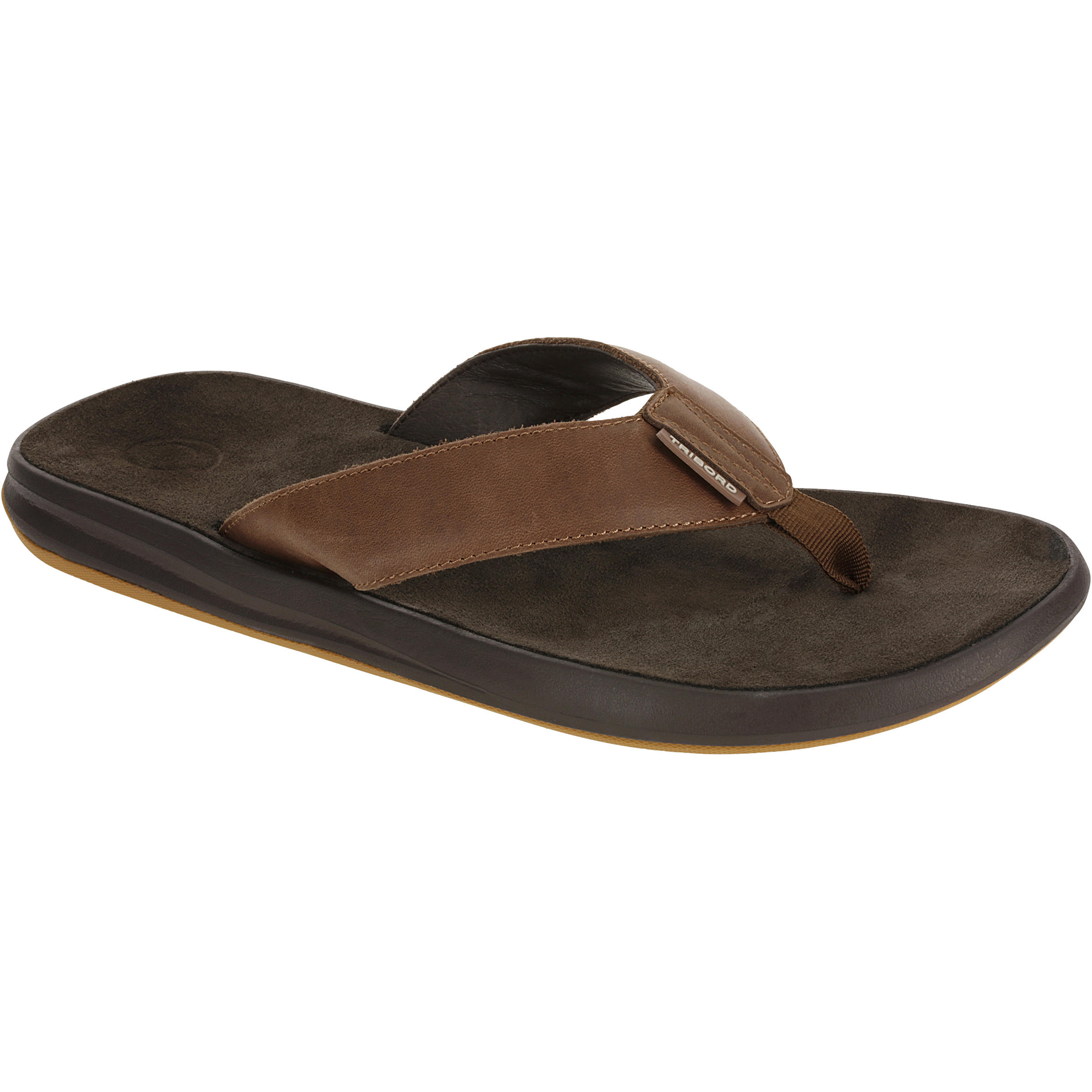 Mens wide store leather flip flops