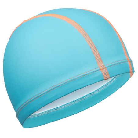 Silicone Plain Mesh Swim Cap - Blue