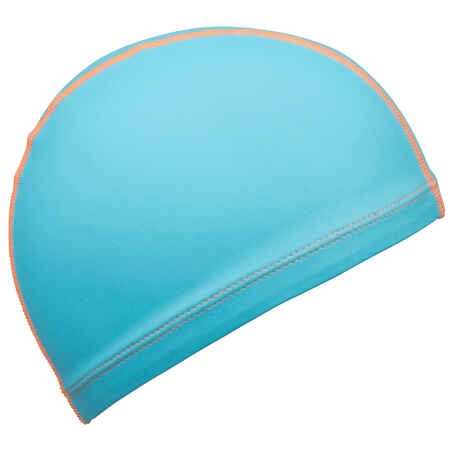 Silicone Plain Mesh Swim Cap - Blue