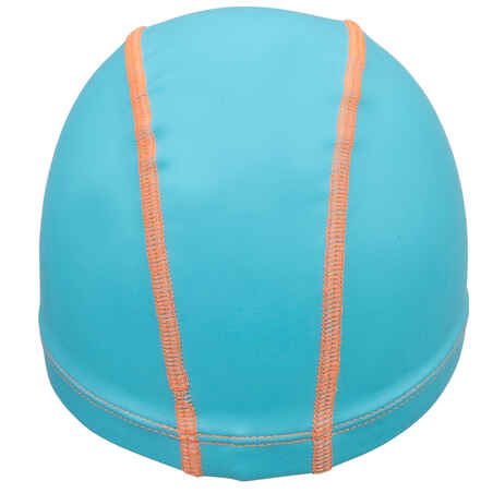 Silicone Plain Mesh Swim Cap - Blue