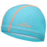 Silicone Plain Mesh Swim Cap - Blue
