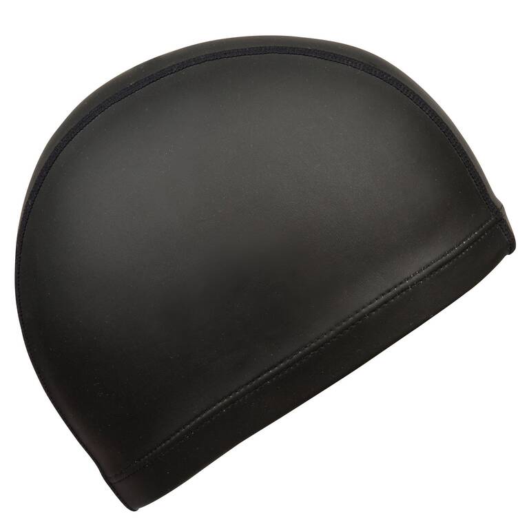 SILICONE MESH SWIM CAP - BLACK